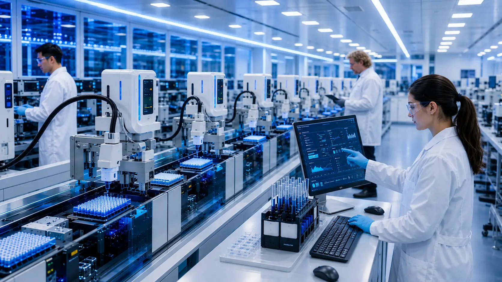 Unité de production Synthelis - des tests rapides au criblage à haut débit